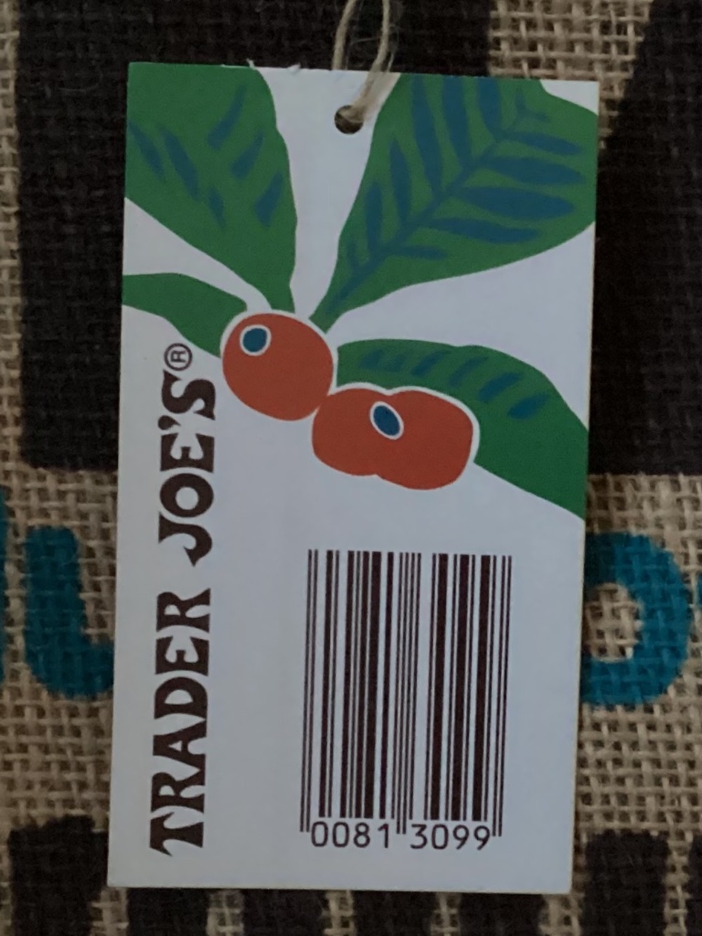 Trader Joe's Large Jute Pasadena Coffee Beans Tote NWT - Picture 6 of 7